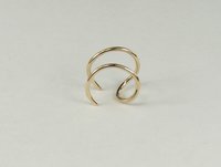 Double Wire  Ear Cuff, 20 Gauge, Gold Filled or sterling silver Earring,  Boho earring, double cuff earring,