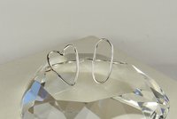 Sterling Silver Ring,Heart ring, Oval Ring, Smooth, Boho ring