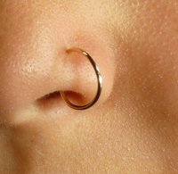 Nose Ring,Faux, Gold Filled or Sterling Silver,  20 gauge wire