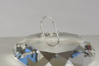 Oval Ring, 16 Gauge,Open Oval Ring, Sterling Silver ring
