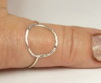 Karma Circle ring, 18 gauge Sterling silver, Handmade