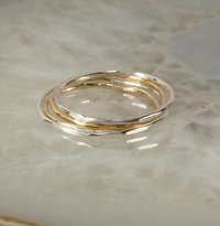 Silver or Gold Stacking Ring-Faceted Band Ring, 18 Gauge,Midi Ring