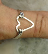 Thumb Ring//Sterling Silver Ring, Heart ring, Midi Ring, Boho Style Rings