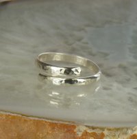 Adjustable Thumb  Ring, Sterling Silver, 9 Gauge Half Round Wire,  Bypass  Ring, Boho