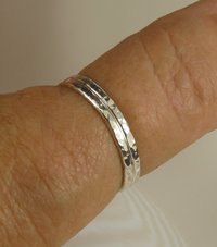 Thumb Ring, Hammered ring, Sterling Silver ring,  Midi Ring