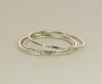 Silver Stacking Ring-Skinny Ring. Hammered band Ring, 20, 18, or 16 Gauge,Midi Ring
