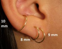 Tiny Hoops,Nose Ring, Helix Hoop,Tragus Hoop,20 or 22 Gauge Wire