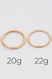 Tiny Hoops,Nose Ring, Helix Hoop,Tragus Hoop,20 or 22 Gauge Wire