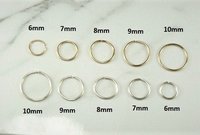 Tiny Hoops,Nose Ring, Helix Hoop,Tragus Hoop,20 or 22 Gauge Wire