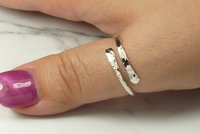 Crossover Ring,Adjustable  Ring,14 Gauge, Sterling Silver,Men's or women's Ring, Boho ring
