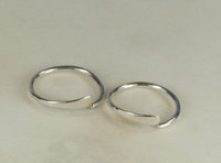 Sleeper Earrings, Tiny Hoops,Sterling Silver Hoop Earrings 20 gauge wire