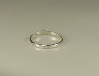 Toe Ring, Sterling Silver AdjustableToe Ring, Hammered Ring, Thin Toe Ring