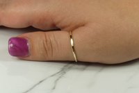 Gold Thumb ring,16 Gauge, Stacking ring, Women's Ring, G F  Faceted Ring