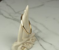 Gold Thumb ring,16 Gauge, Stacking ring, Women's Ring, G F  Faceted Ring