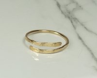 Thumb Ring, Bypass ring, Gold Filled ring, 16 Gauge Adjustable  Ring, Midi ring