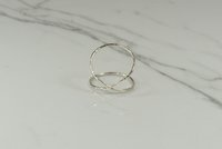 Midi Ring, X  Ring,Criss Cross,  Sterling Silver Ring, Index Finger Ring