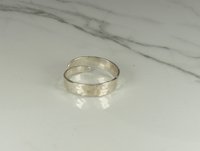 Open Crossover Ring, Sterling Silver ring,  Adjustable, Hammered ring