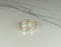Open Crossover Ring, Sterling Silver ring,  Adjustable, Hammered ring