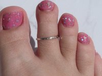 Toe Ring, Sterling Silver AdjustableToe Ring, Hammered Ring, Thin Toe Ring