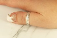 Thumb Ring, Hammered ring, Sterling Silver ring,  Midi Ring