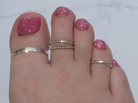 Toe Ring, Sterling Silver AdjustableToe Ring, Hammered Ring, Thin Toe Ring