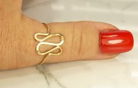 Thumb Ring, Bohemian Ring, Swirl Ring-Wavy Ring-Sterling Silver or Gold Filled ring