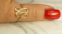 Thumb Ring, Bohemian Ring, Swirl Ring-Wavy Ring-Sterling Silver or Gold Filled ring