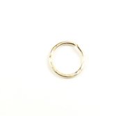 Gold Septum Ring- 18 Gauge Nose Ring-Goldfilled or Sterling silver Ring, Hammered 10 mm 9mm 8mm