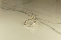Toe Ring, Sterling Silver,Adjustable, Hammered Ring