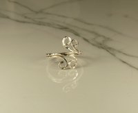 Toe Ring, Sterling Silver,Adjustable, Hammered Ring