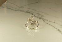 Toe Ring, Sterling Silver,Adjustable, Hammered Ring