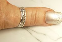 Thumb Rings,Stacking Rings, Sterling silver,  3  Bands