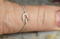 Sterling Silver Knot Ring, 18 gauge, Stacking Ring,Promise ring