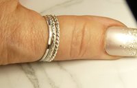 Thumb Rings,Stacking Rings, Sterling silver,  3  Bands