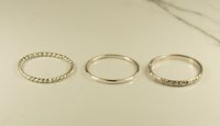 Thumb Rings,Stacking Rings, Sterling silver,  3  Bands