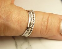 Thumb Rings,Stacking Rings, Sterling silver,  3  Bands