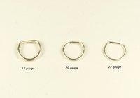 Septum Ring- Sterling Silver nose ring-22 , 20 or 18 gauge Ring-lightweight  ring ,Thin ring