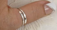 Thumb Ring, Adjustable  Ring, Bypass ring, Sterling Silver ring