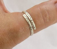 Thumb Ring, Sterling Silver Ring,Wrap Ring, Adjustable Ring