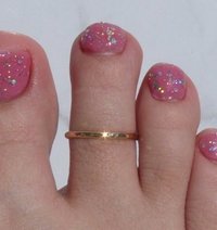 Gold Toe Ring, AdjustableToe Ring, Hammered Ring, Midi ring