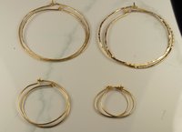Gold Hoop Earrings, Hammered hoops,  14kt goldfilled earrings