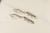 Dangle Earrings, Sterling Silver earrings, Leaf earrings
