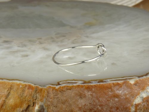 Sterling Silver Knot Ring, 18 gauge, Stacking Ring,Promise ring