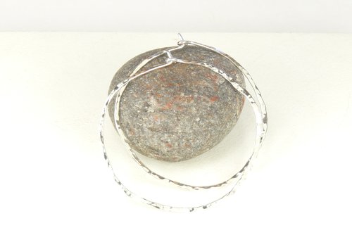 Hoop Earrings, Circle Earrings,Sterling Silver, Medium or Large Hammered Hoops