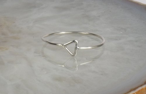 Triangle ring, Minimal Ring ,Geometric Sterling Silver Ring