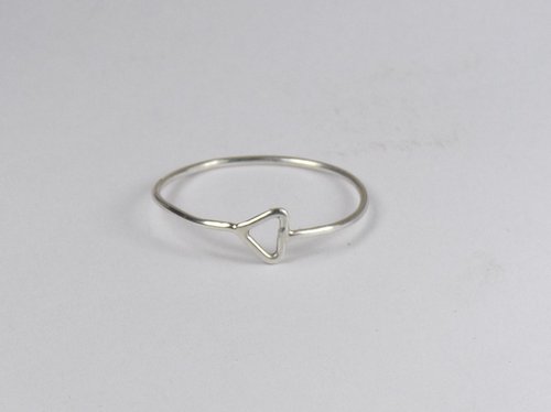 Triangle ring, Minimal Ring ,Geometric Sterling Silver Ring