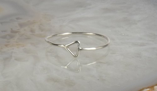 Triangle ring, Minimal Ring ,Geometric Sterling Silver Ring