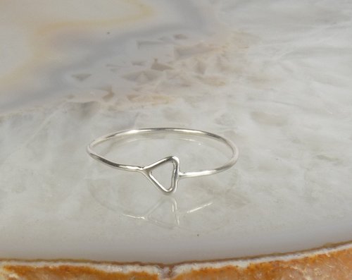 Triangle ring, Minimal Ring ,Geometric Sterling Silver Ring