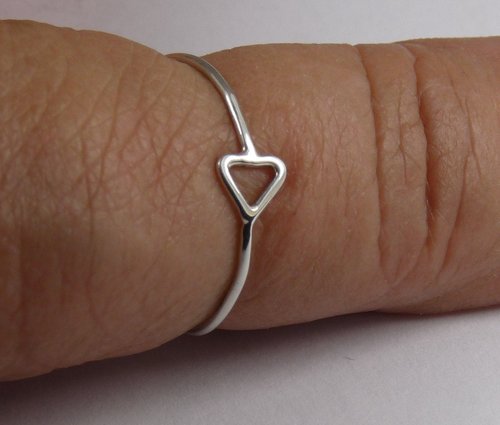Triangle ring, Minimal Ring ,Geometric Sterling Silver Ring