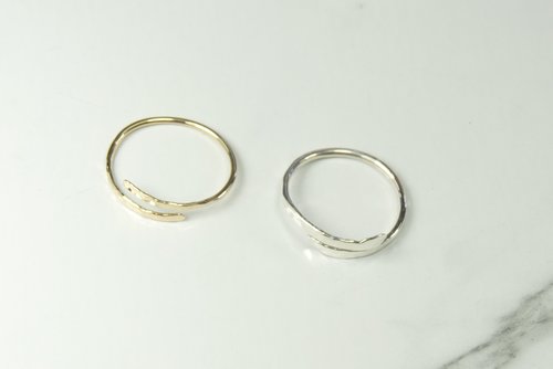 Midi Ring or Pinky Ring, adjustable Ring,  Sterling Silver Midi Ring, Hammered Gold or Silver